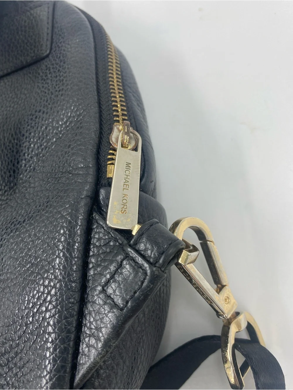 Michael Kors Erin convertible backpack purse pebbled leather gold-tone hardware